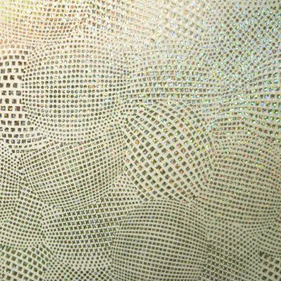 Holographic Square Dots Ball Pattern Spandex Fabric