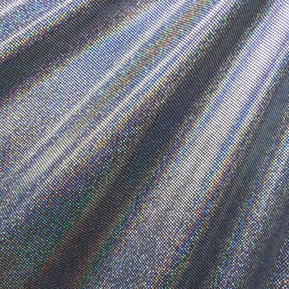Holographic Foil Dot Stretch Spandex Fabric