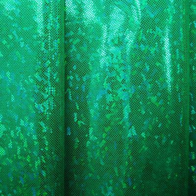 Solid Color Holographic Shattered Glass Spandex Fabric