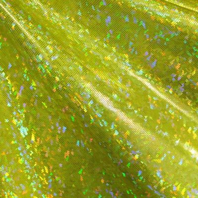 Solid Color Holographic Shattered Glass Spandex Fabric
