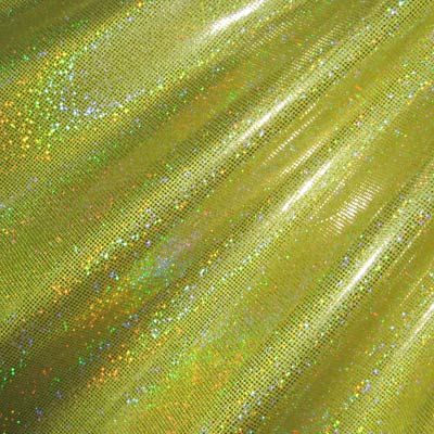 Holographic Foil Dot Stretch Spandex Fabric