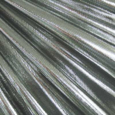 Metallic Laser Foil Dots Spandex Fabric