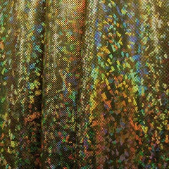 Solid Color Holographic Shattered Glass Spandex Fabric