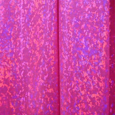 Solid Color Holographic Shattered Glass Spandex Fabric
