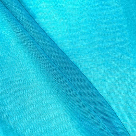 Aqua Solid Nylon Mesh Fabric (Sheer Mesh)