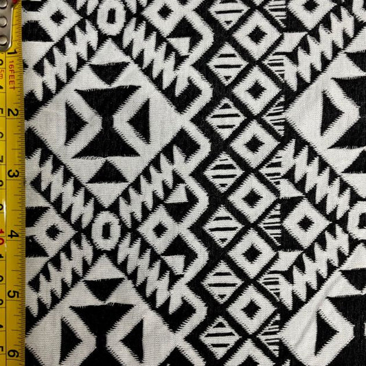 Aztec Print Ruffle Detail Blouse
