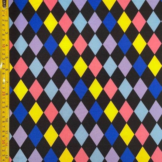 Rhombus Rhombus Shape Print Spandex Fabric
