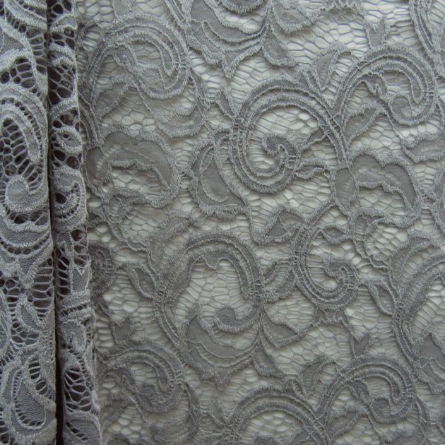 Intricate Floral Paisley Patterned Lace Fabric