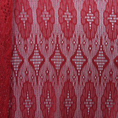 Intricate Floral Embroidered Lace Fabric