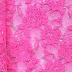 Premium Floral Embroidered Chantilly Lace Fabric