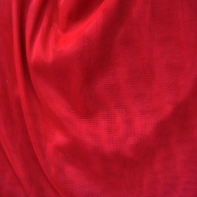 Crimson Solid Nylon Mesh Fabric (Sheer Mesh)