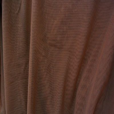 Chocolate Solid Nylon Mesh Fabric (Sheer Mesh)