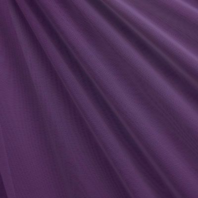 Plum Solid Nylon Mesh Fabric (Sheer Mesh)