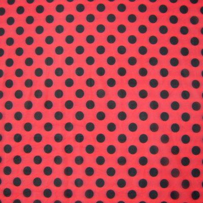 Premium Polka Dot Patterned Mesh Fabric
