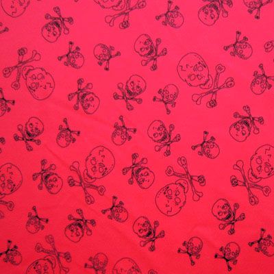 Premium Skull Print Mesh Fabric
