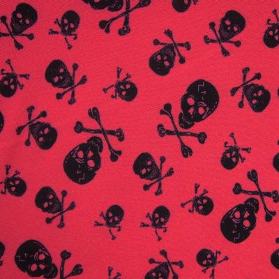 Premium Skull Print Mesh Fabric