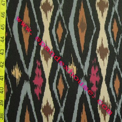 Rhombus Rhombus Shape Print Spandex Fabric