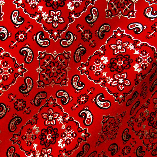 Metallic Bandana Spandex Fabric