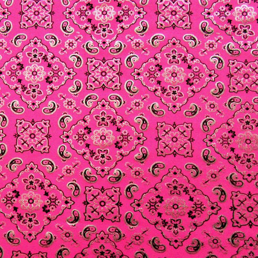 Metallic Bandana Spandex Fabric