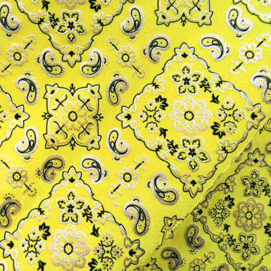 Metallic Bandana Spandex Fabric