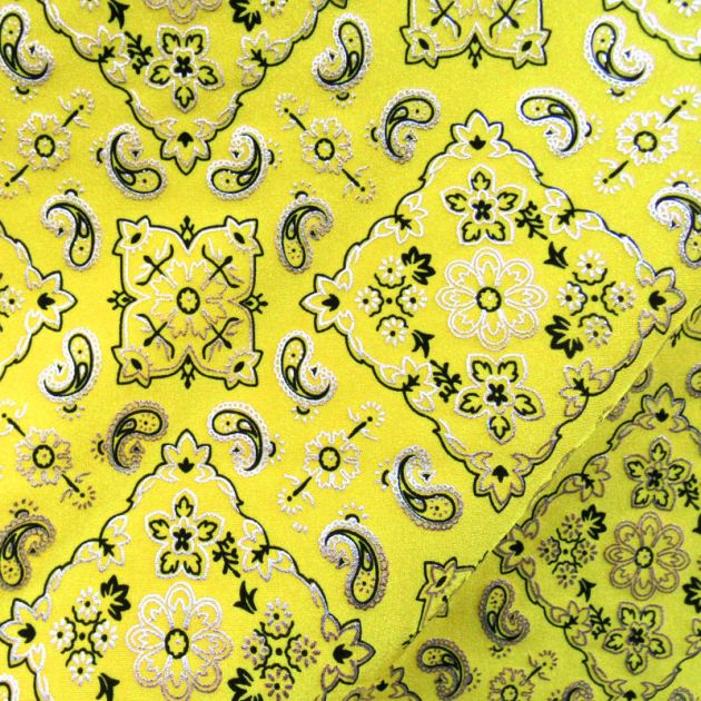 Bandana Print Spandex Fabric