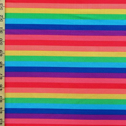 1/2 Inch Rainbow Horizontal Stripe (Shiny)